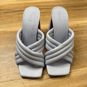 Abound Pearl Cross Band Block Heel Sandals - Periwinkle Blue Size 7